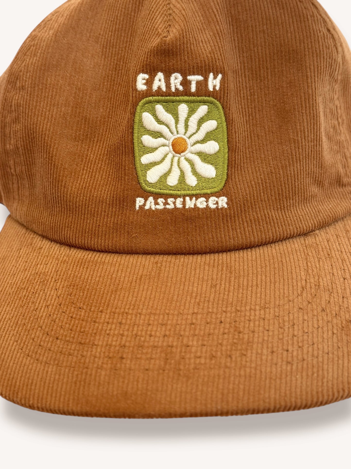 "Earth Passenger" Corduroy Cap (Tan)
