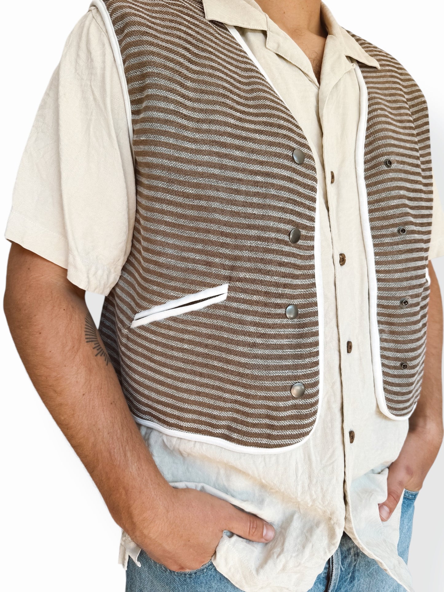 Striped Gilet Waistcoat