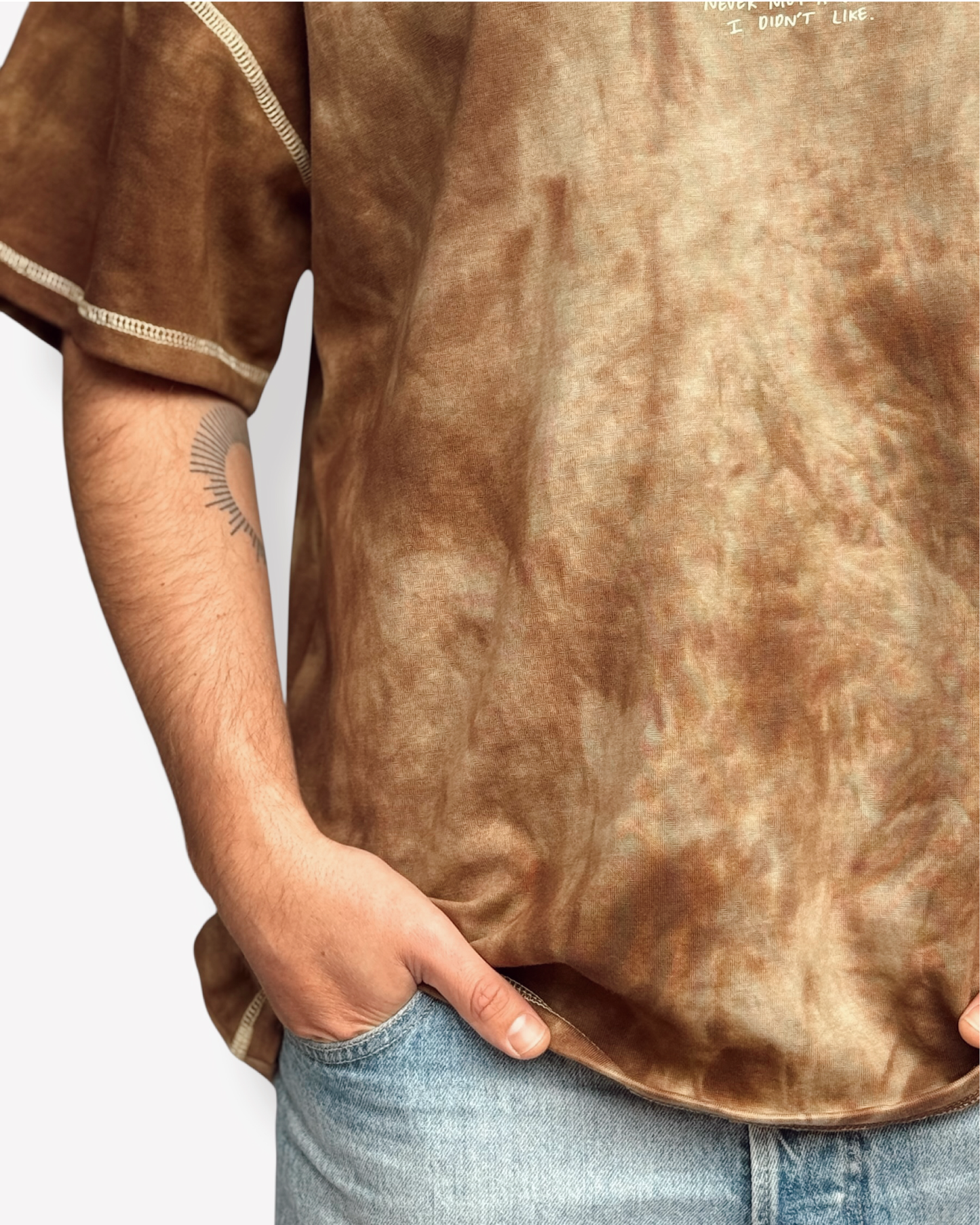 Unisex "Sunset" Short Tee (Brown Tie Dye)