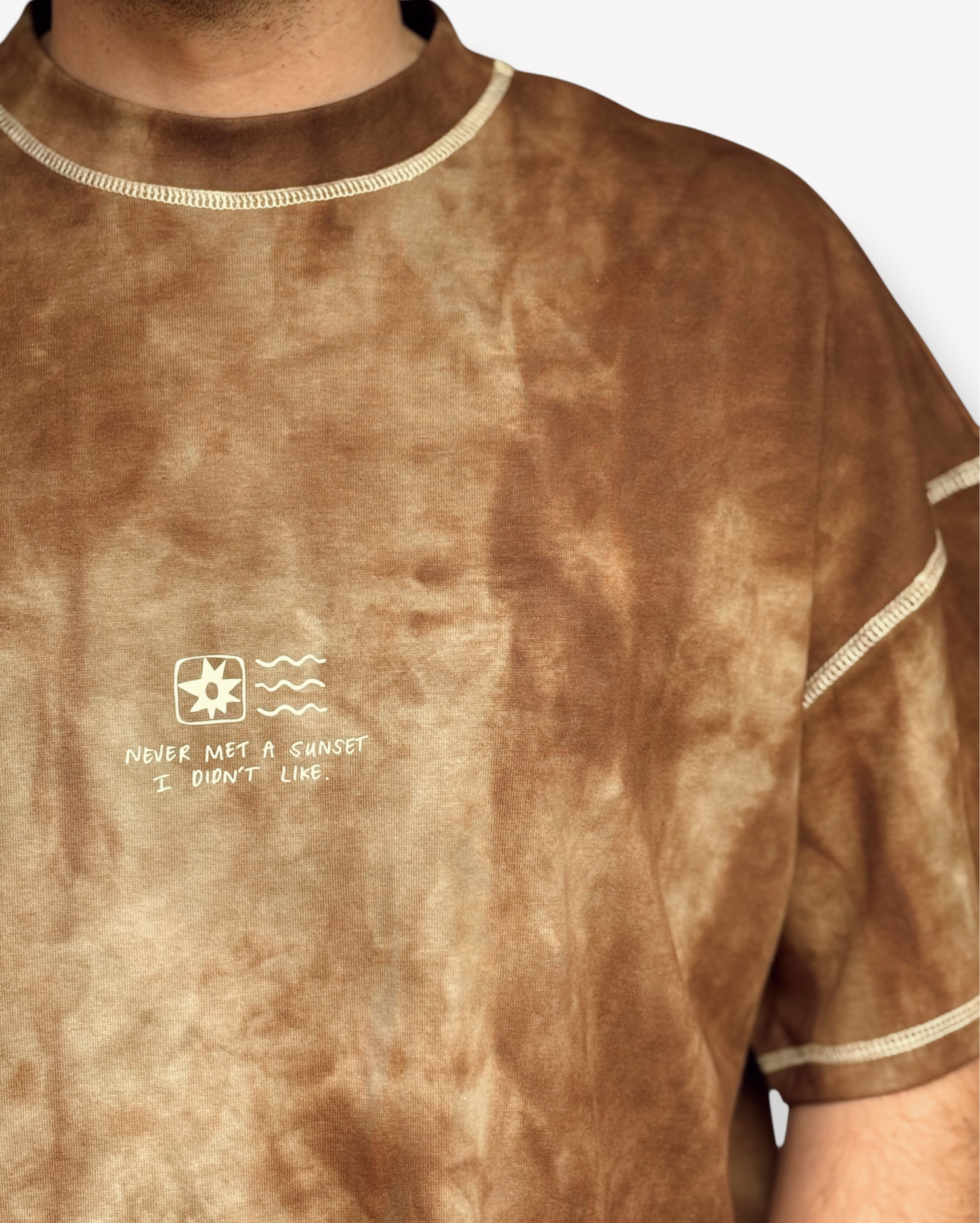 Unisex "Sunset" Short Tee (Brown Tie Dye)