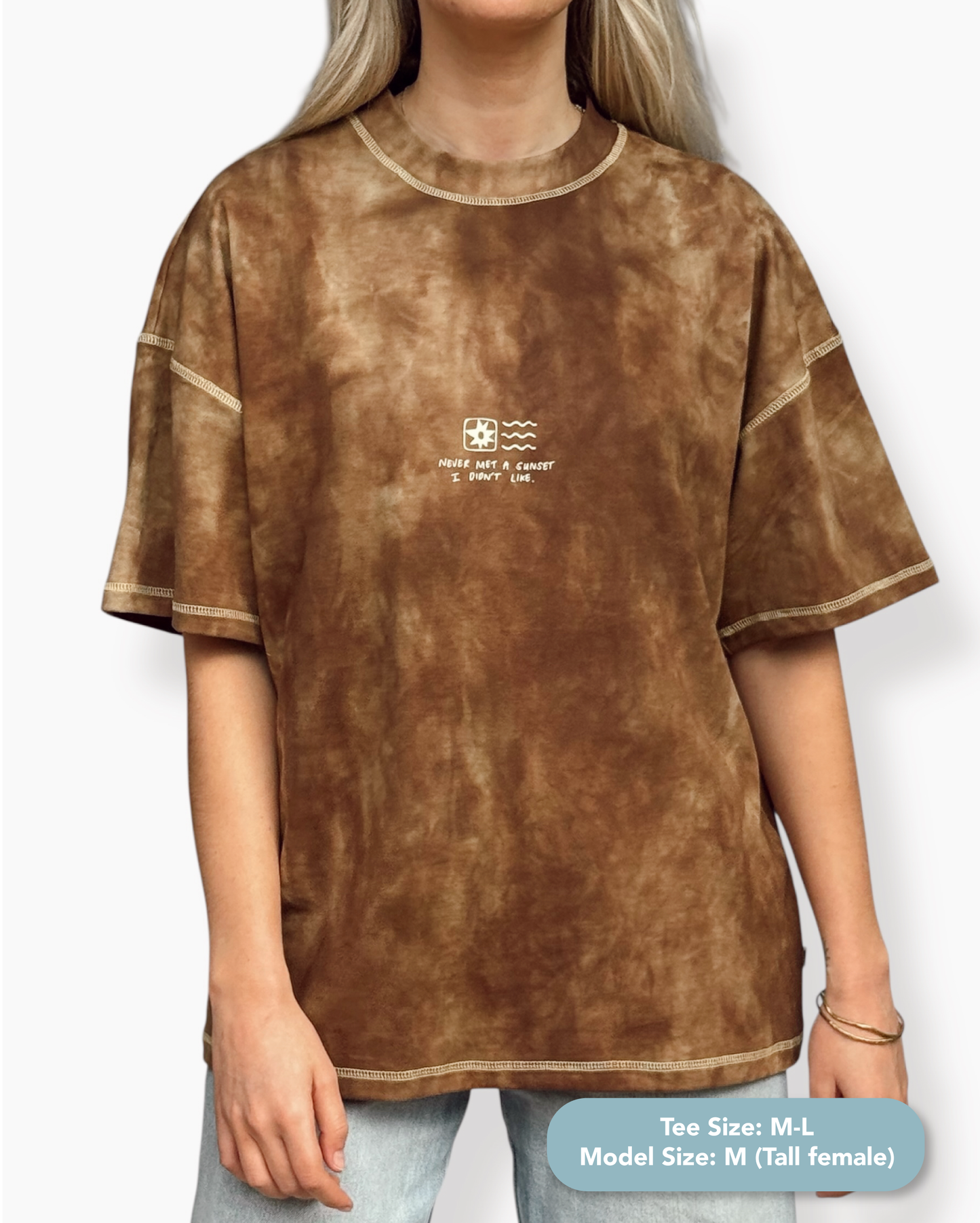 Unisex "Sunset" Short Tee (Brown Tie Dye)