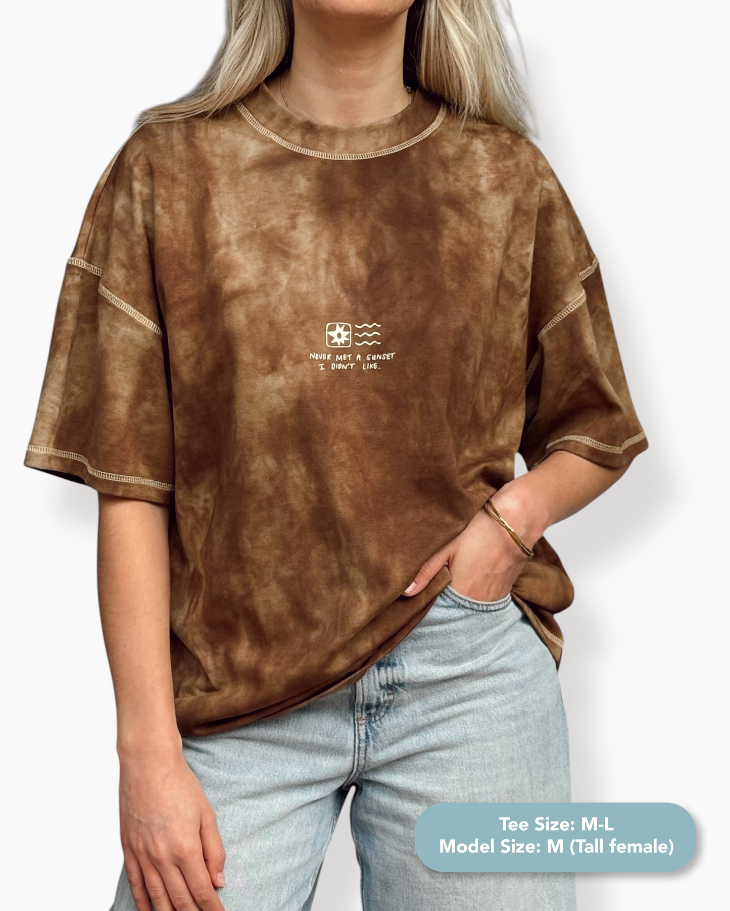 Unisex "Sunset" Short Tee (Brown Tie Dye)