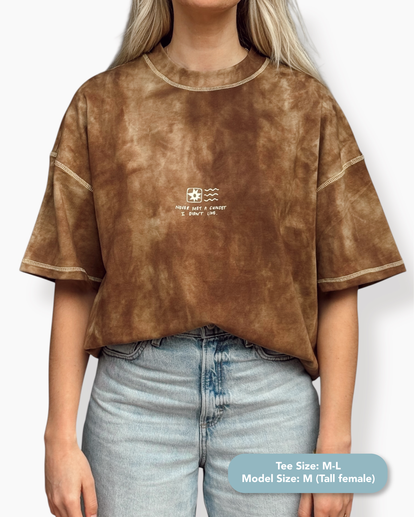 Unisex "Sunset" Short Tee (Brown Tie Dye)