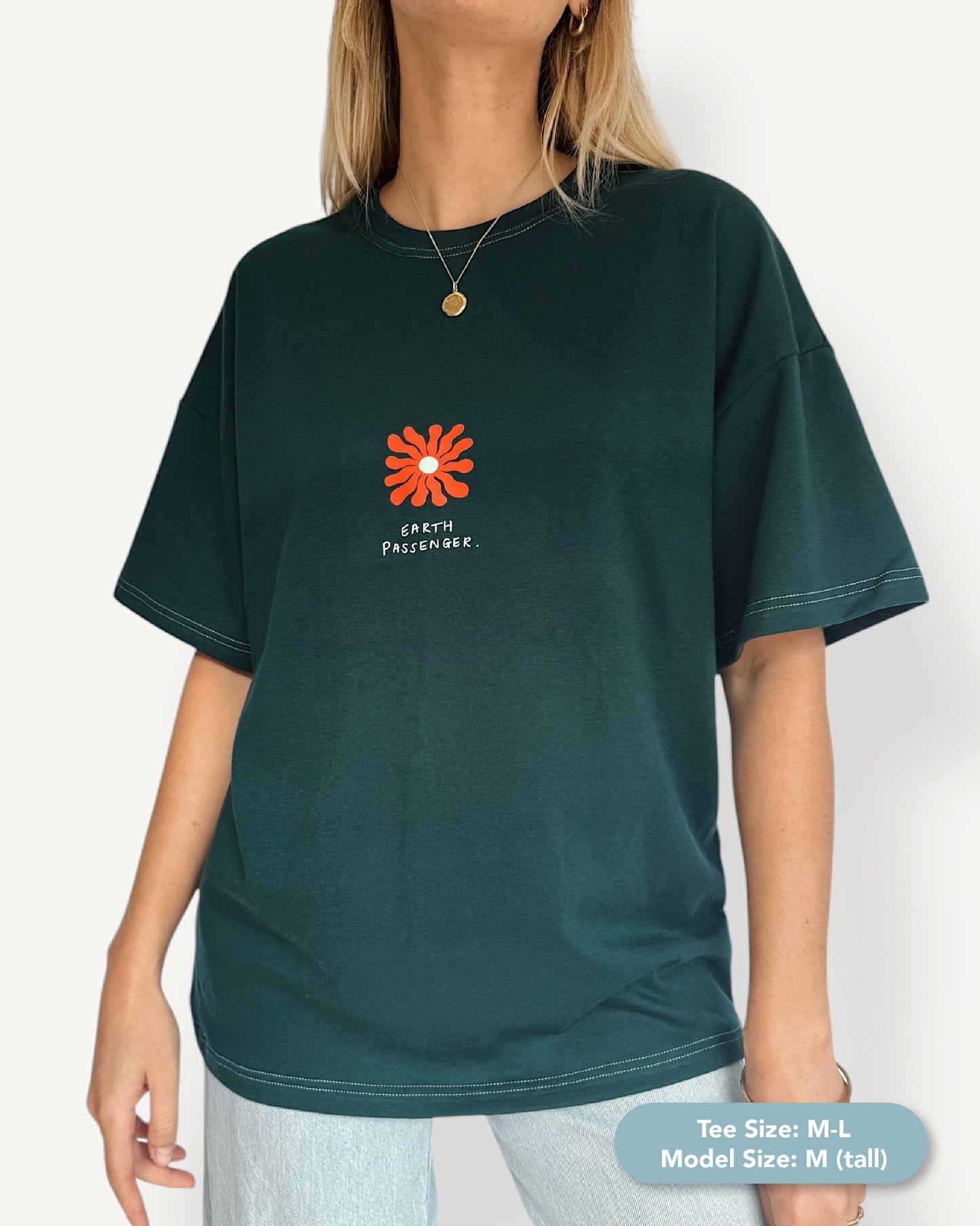 Unisex "Earth Passenger" Short Tee (Teal)