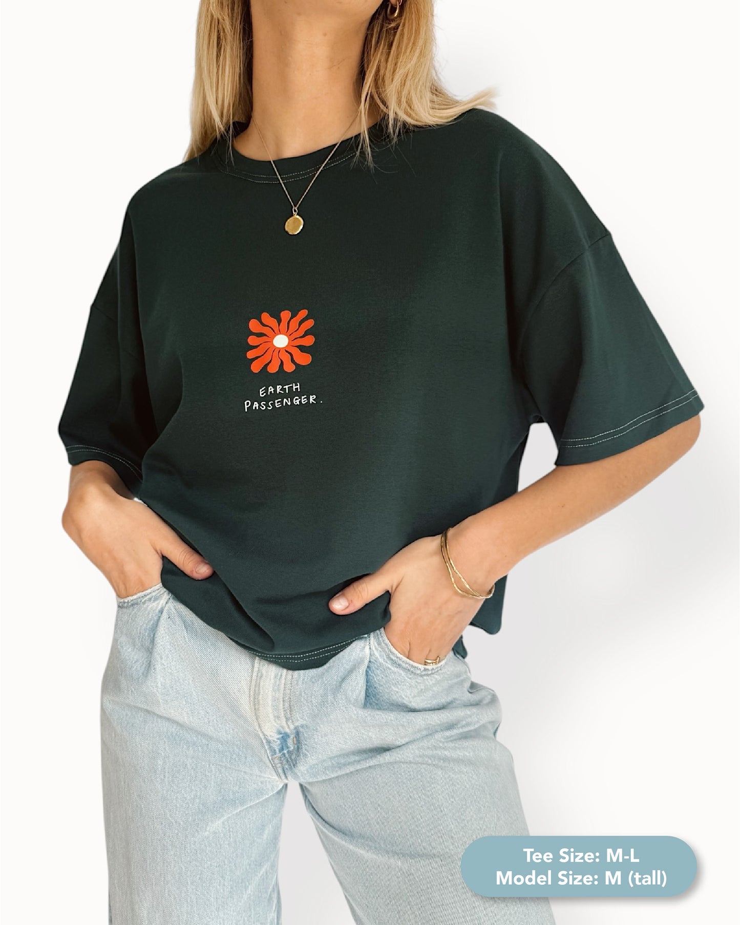 Unisex "Earth Passenger" Short Tee (Teal)