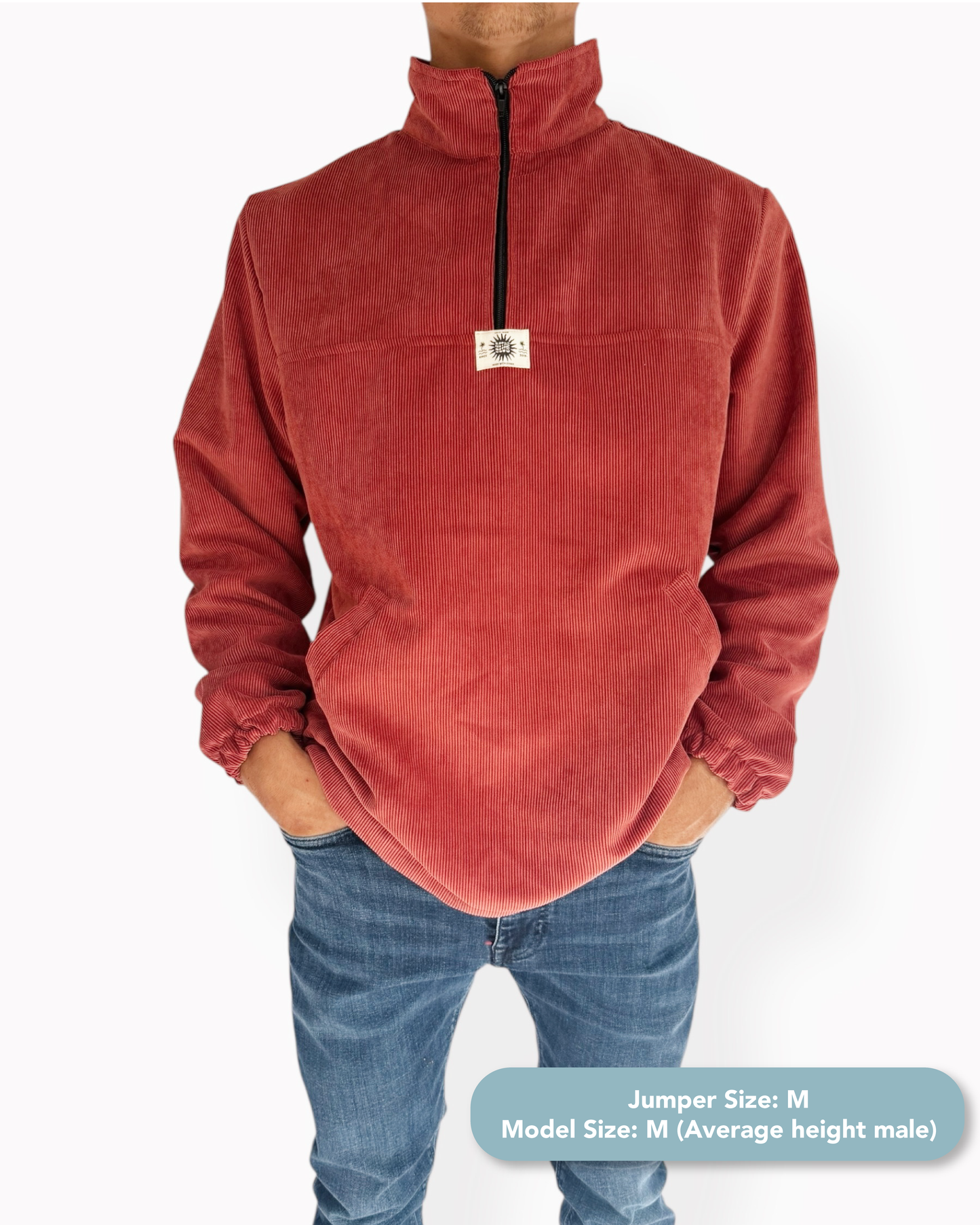Dusk quarter zip - Retro Red