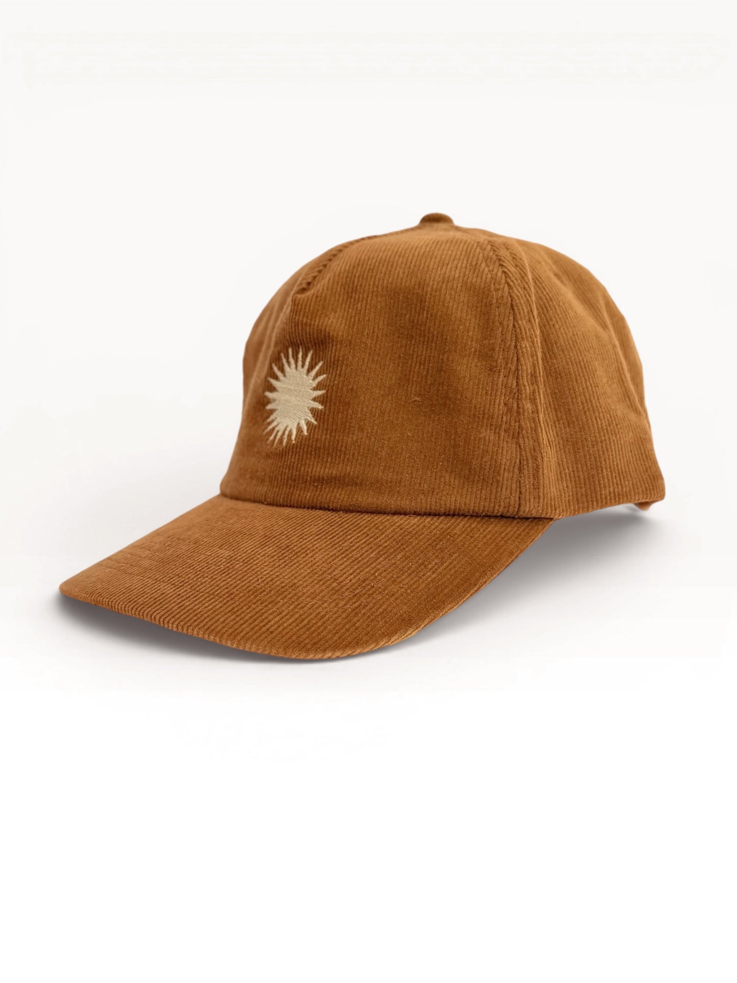 Retro 5 Panel Corduroy Cap - Tan "Laid Back"