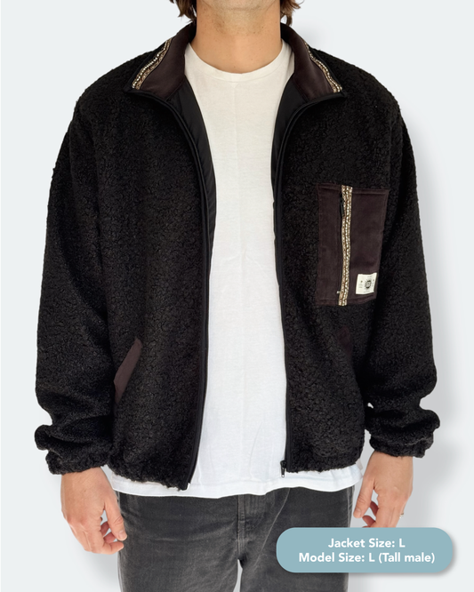 Bomber Jacket - Black Sherpa
