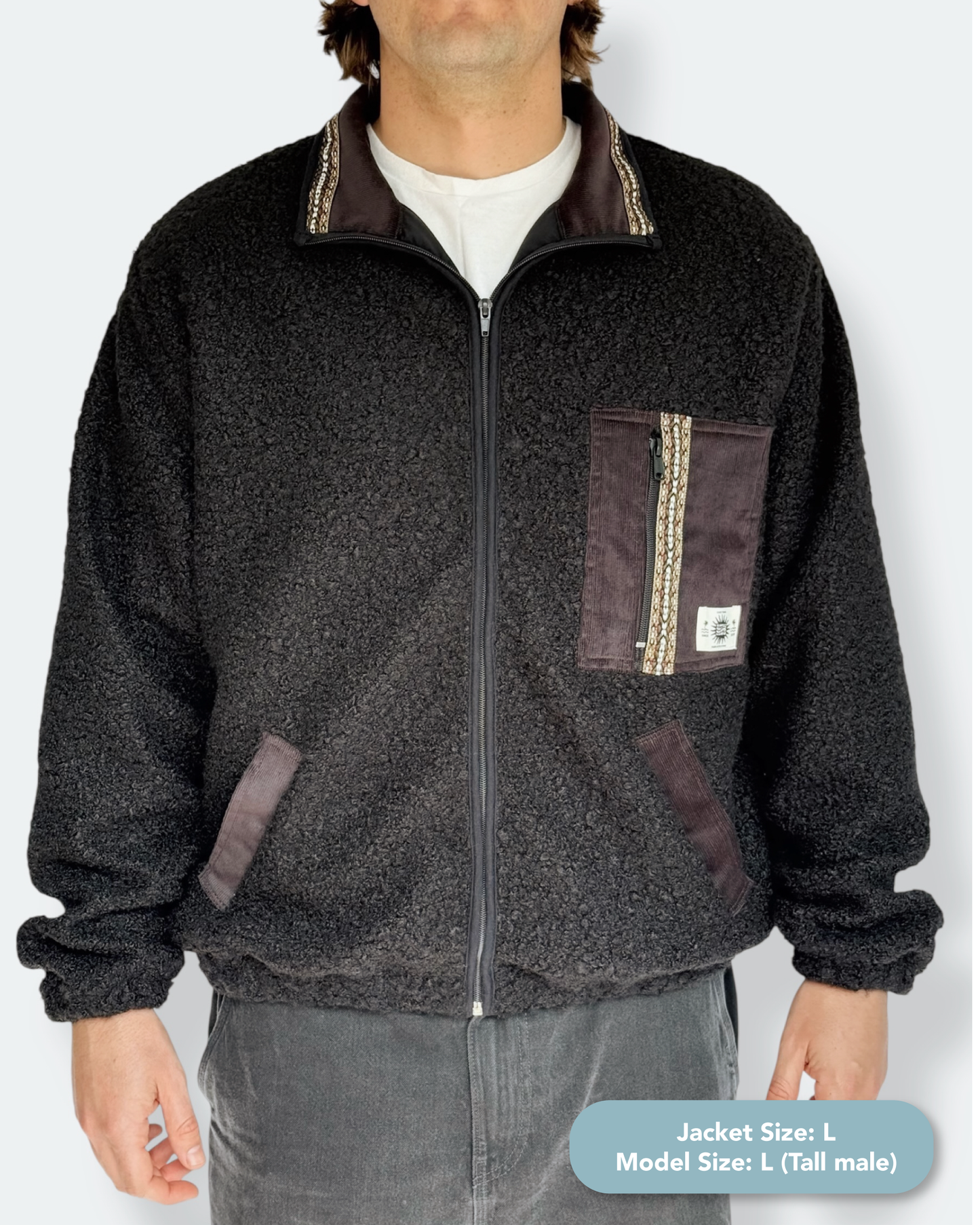 Bomber Jacket - Black Sherpa