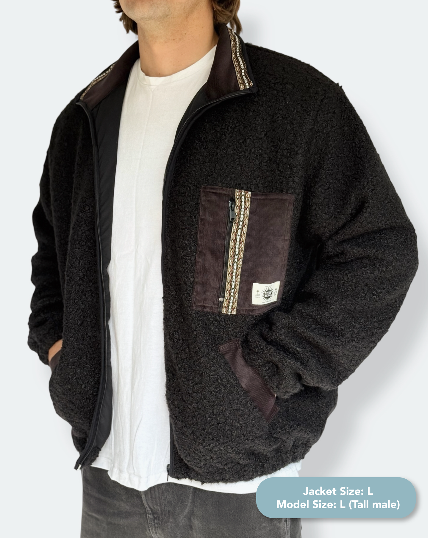 Bomber Jacket - Black Sherpa