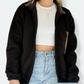Bomber Jacket - Black Sherpa