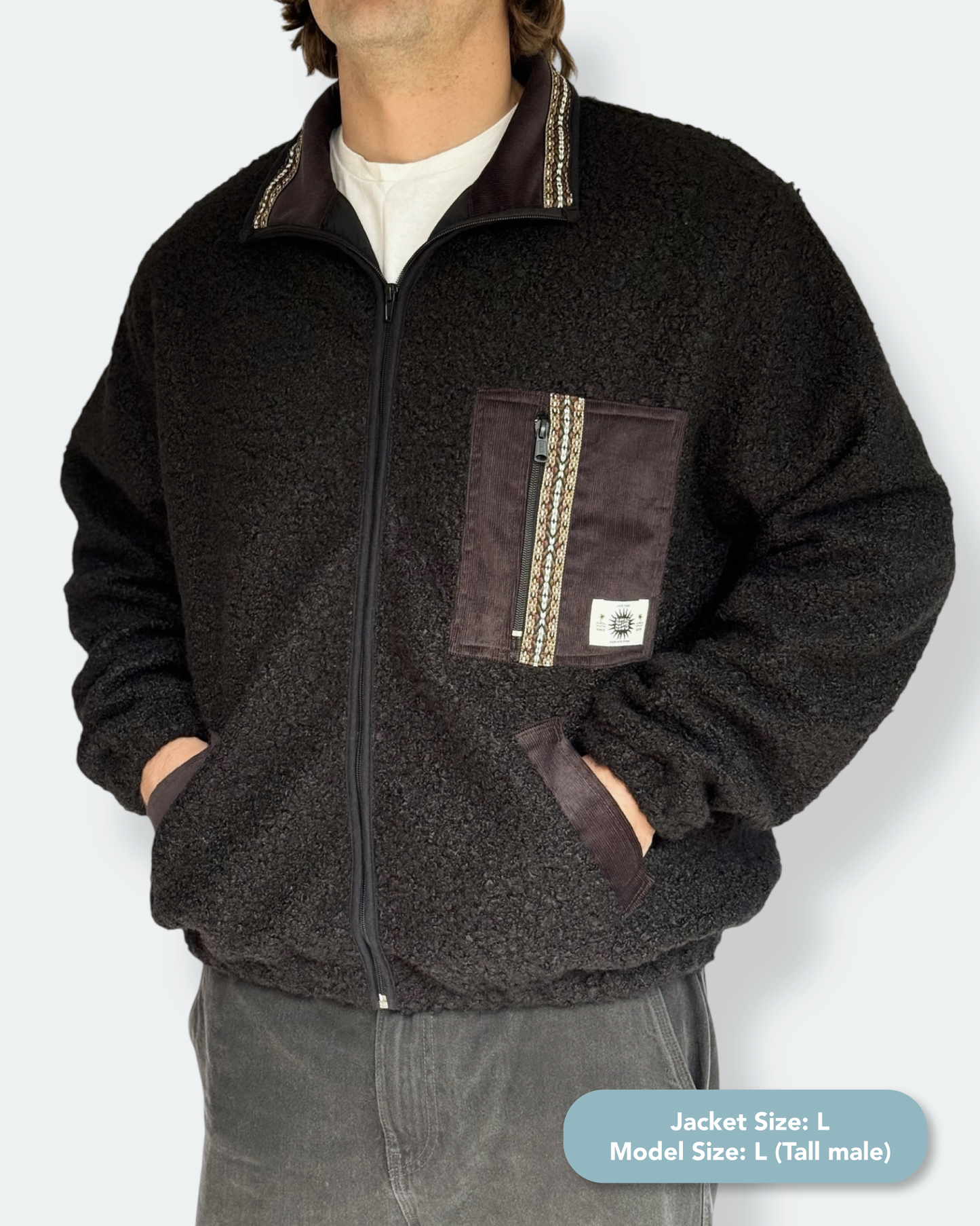 Bomber Jacket - Black Sherpa