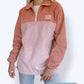 Dawn quarter zip - Coral Corduroy