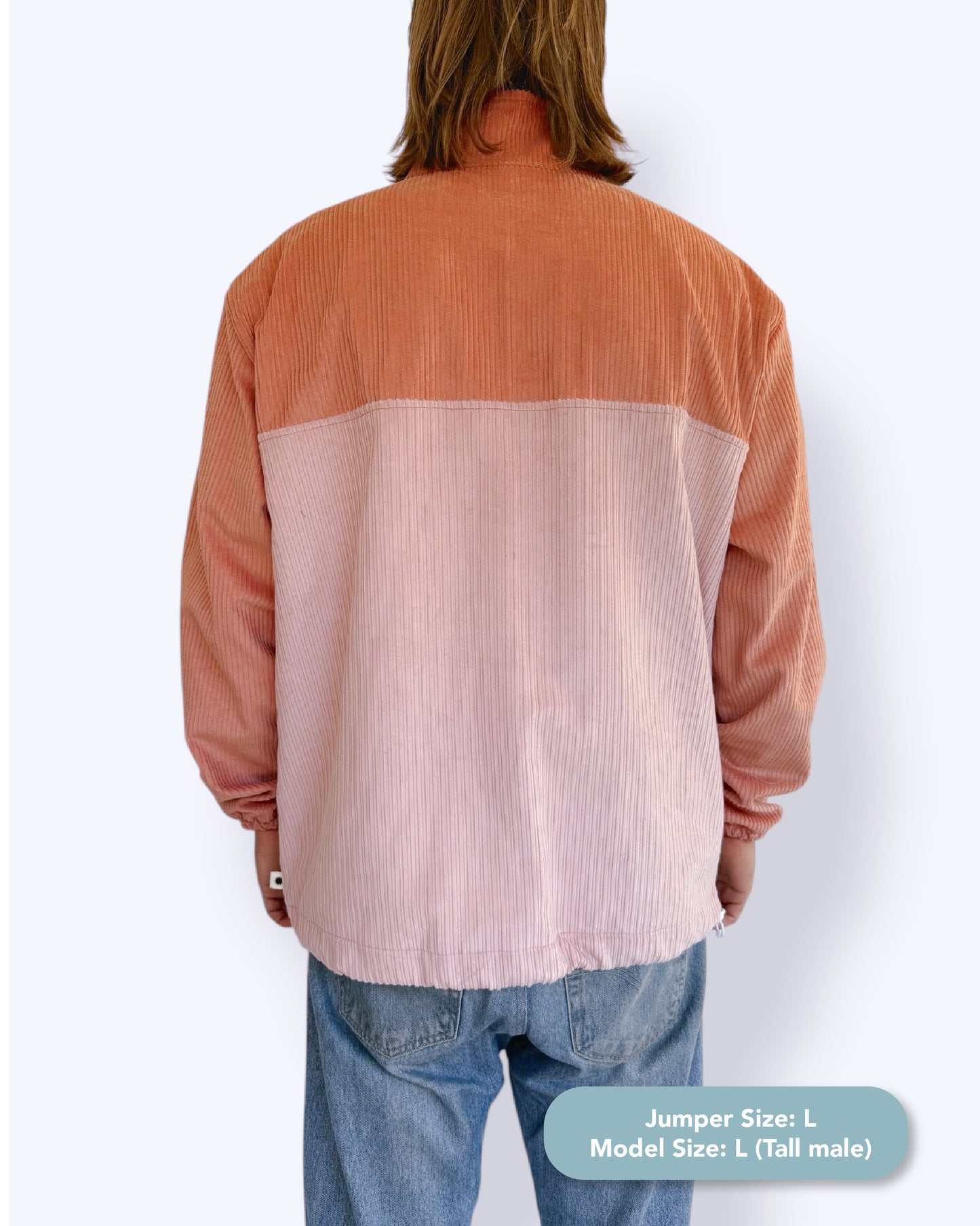 Dawn quarter zip - Coral Corduroy
