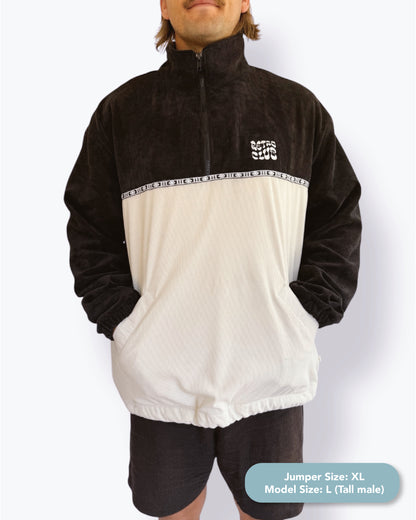 Dawn quarter zip - Black Corduroy