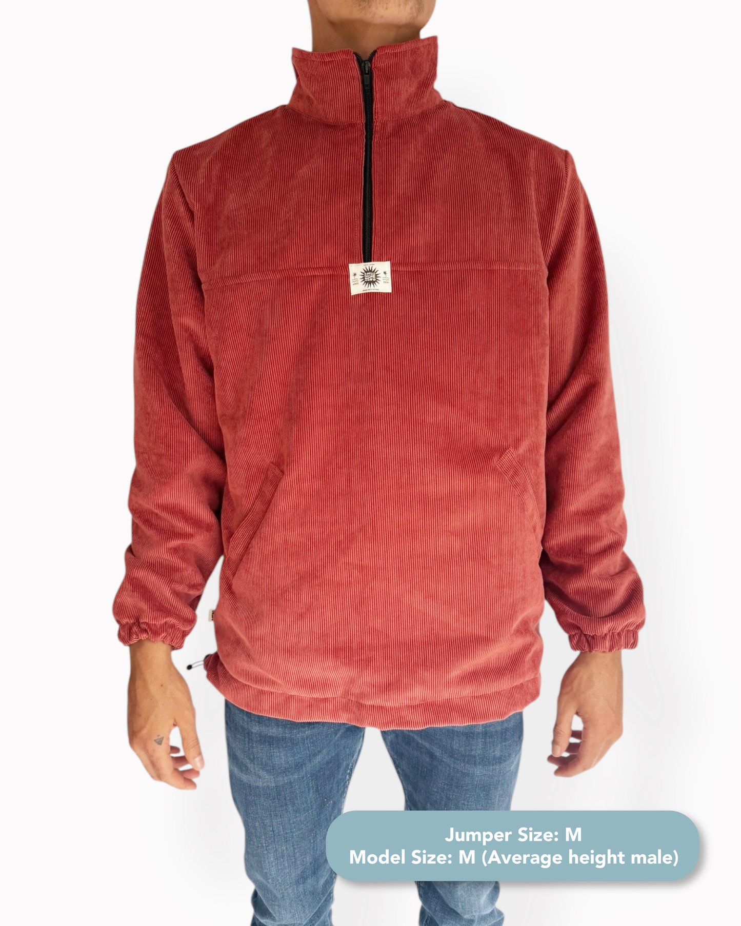 Dusk quarter zip - Retro Red