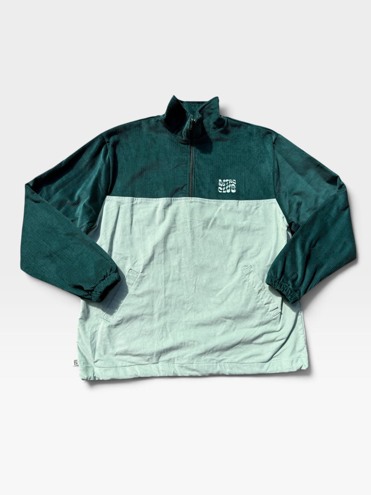 Dawn Corduroy Quarter-Zip (Teal)