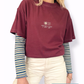 Unisex "Sunset" Short Tee (Maroon)