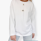 Unisex Classic White Long Sleeve (Burnt Collar)