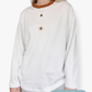 Unisex Classic White Long Sleeve (Burnt Collar)
