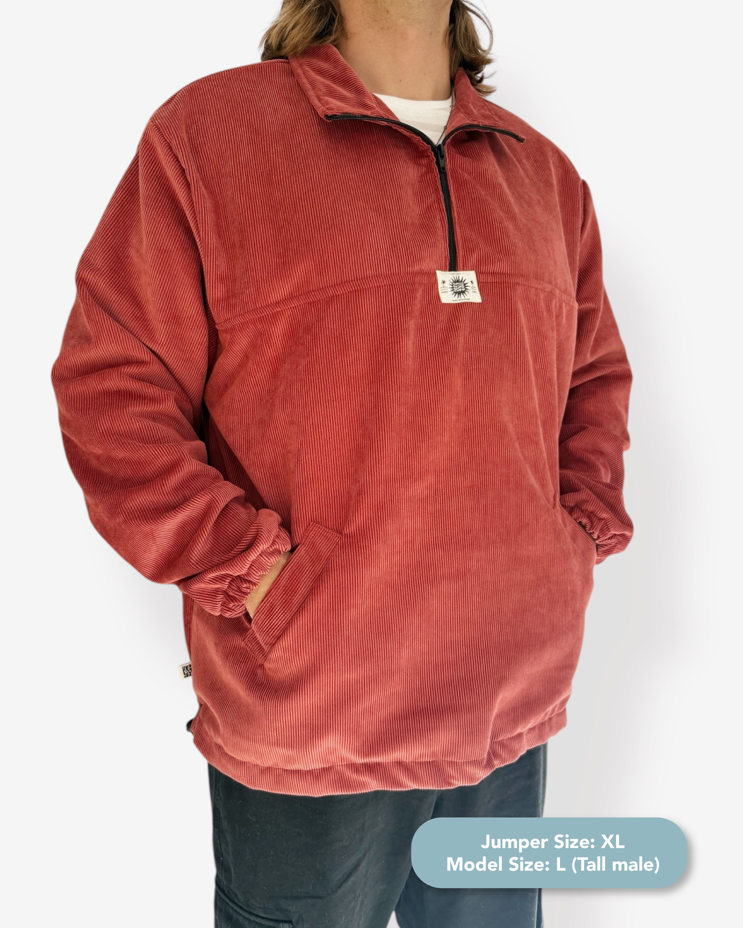 Dusk quarter zip - Retro Red