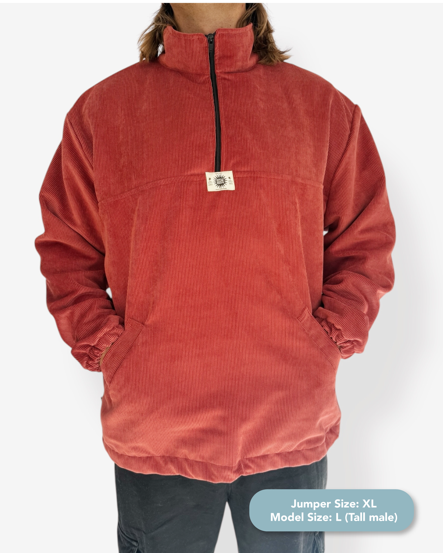 Dusk quarter zip - Retro Red
