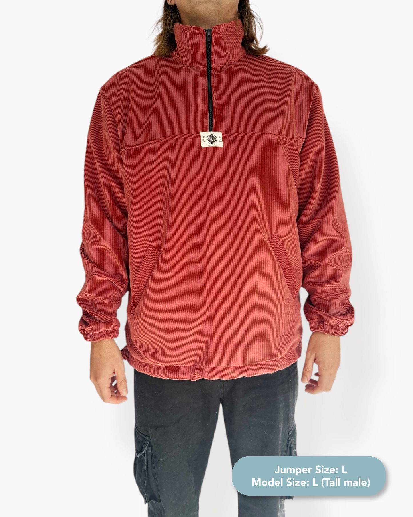 Dusk quarter zip - Retro Red