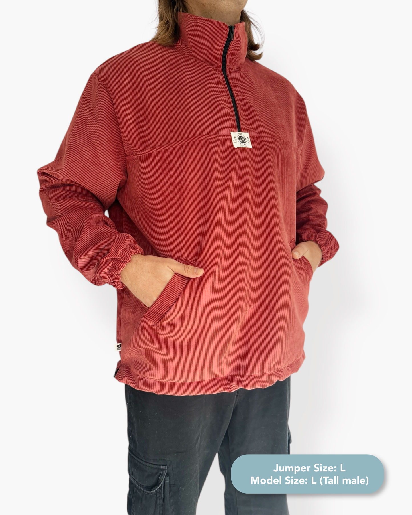 Dusk quarter zip - Retro Red