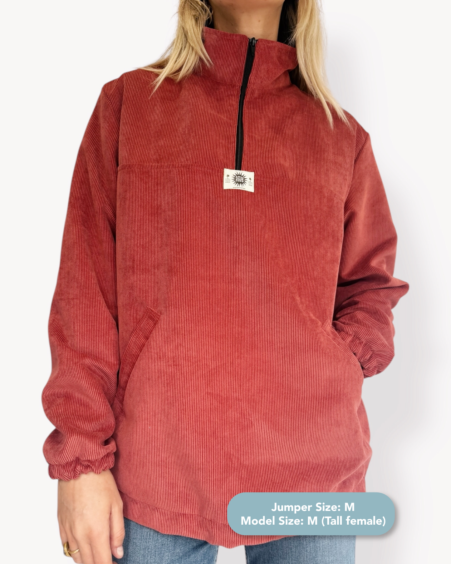 Dusk quarter zip - Retro Red