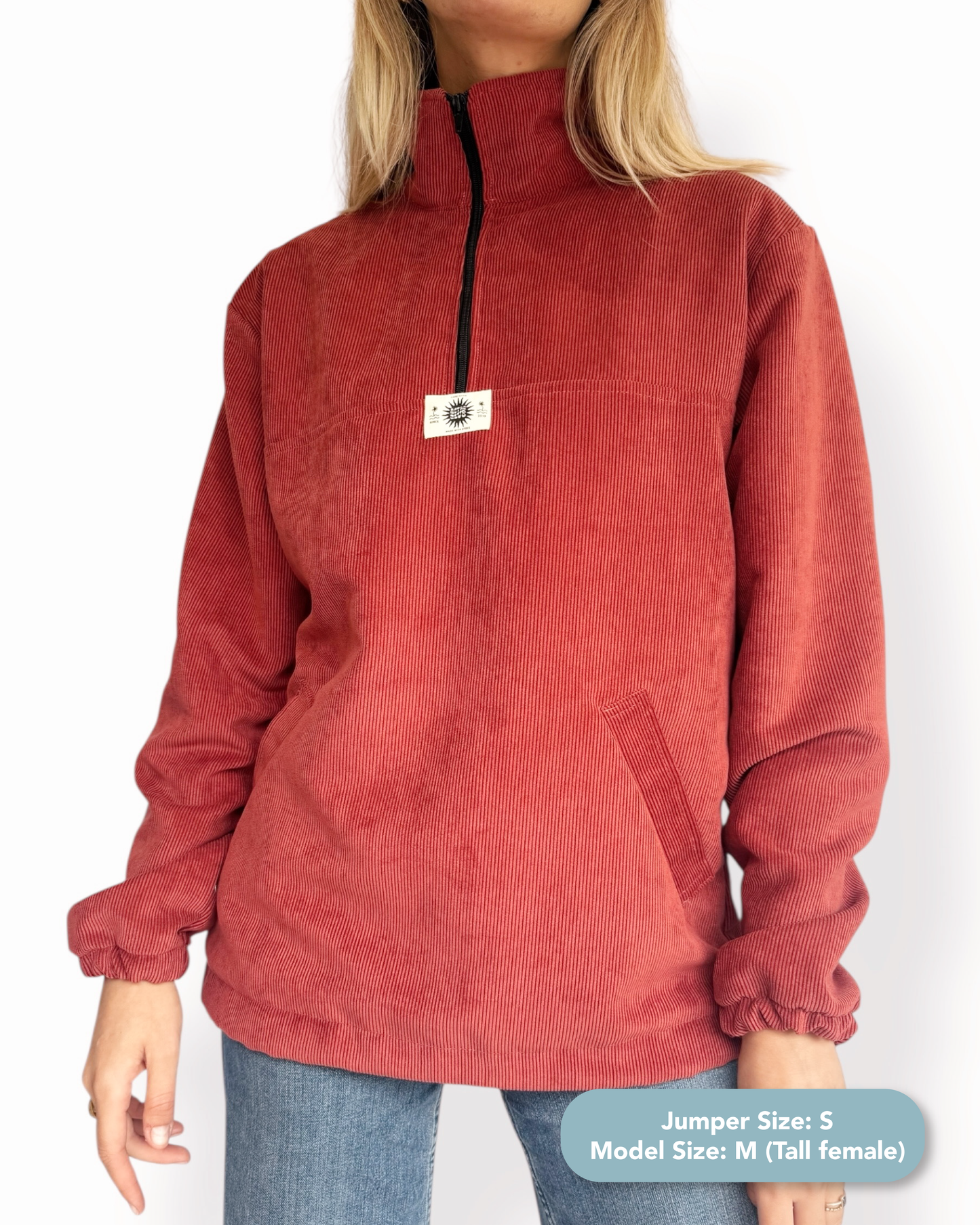 Dusk quarter zip - Retro Red
