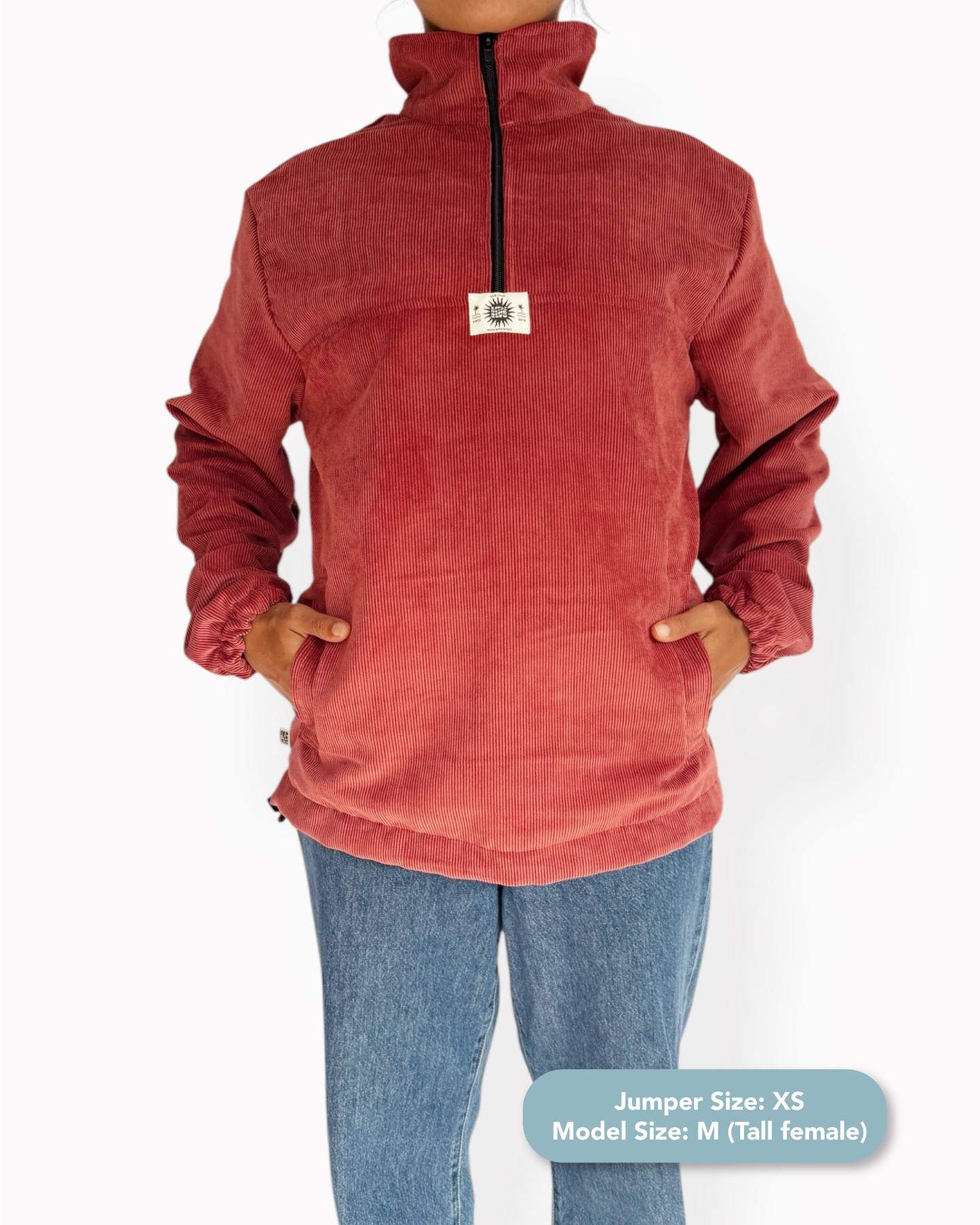 Dusk quarter zip - Retro Red