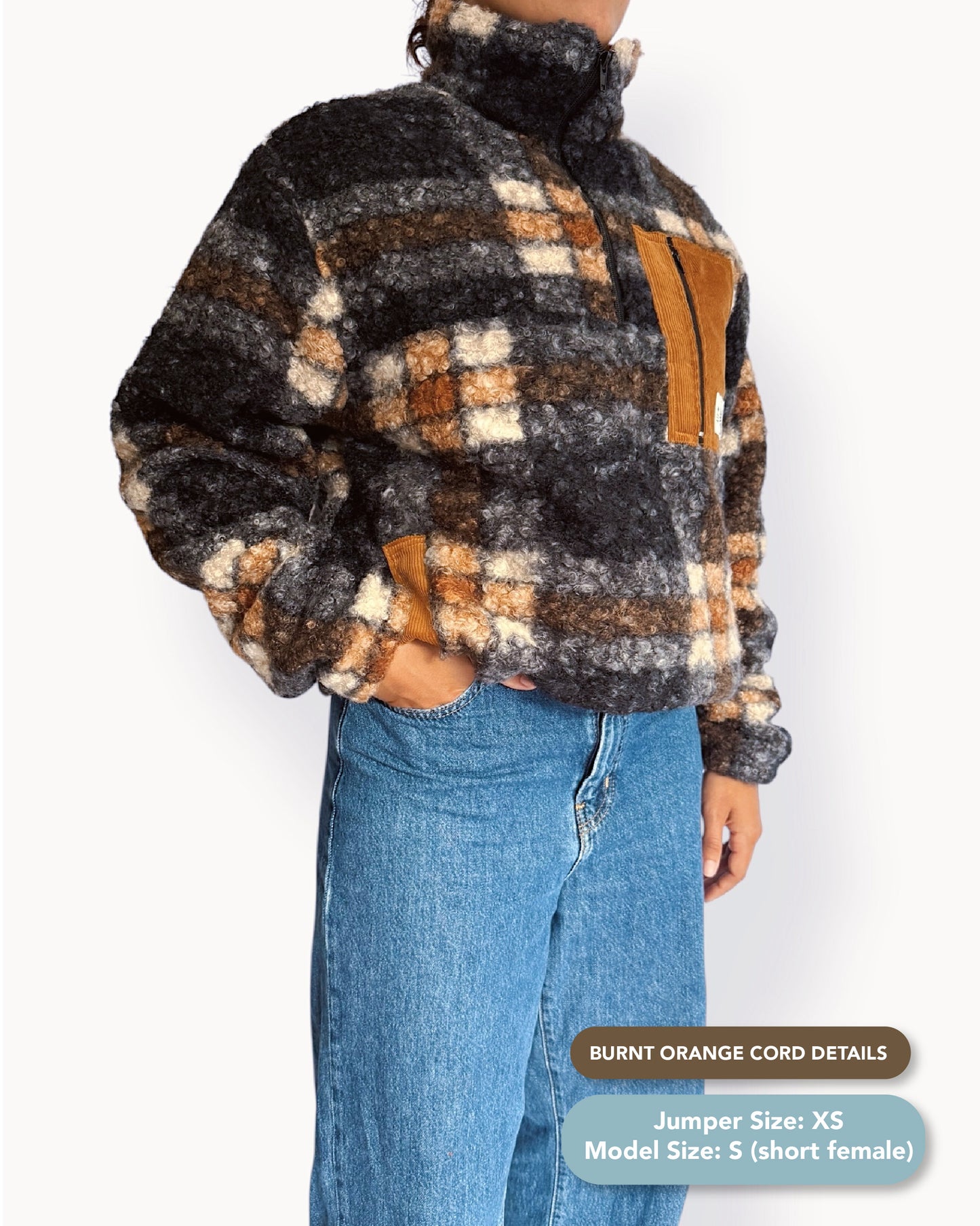 Summit Quarter Zip - Plaid Sherpa