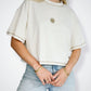 Unisex Solstice Crop Tee (Cream)