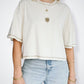 Unisex Solstice Crop Tee (Cream)