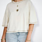 Unisex Solstice Crop Tee (Cream)