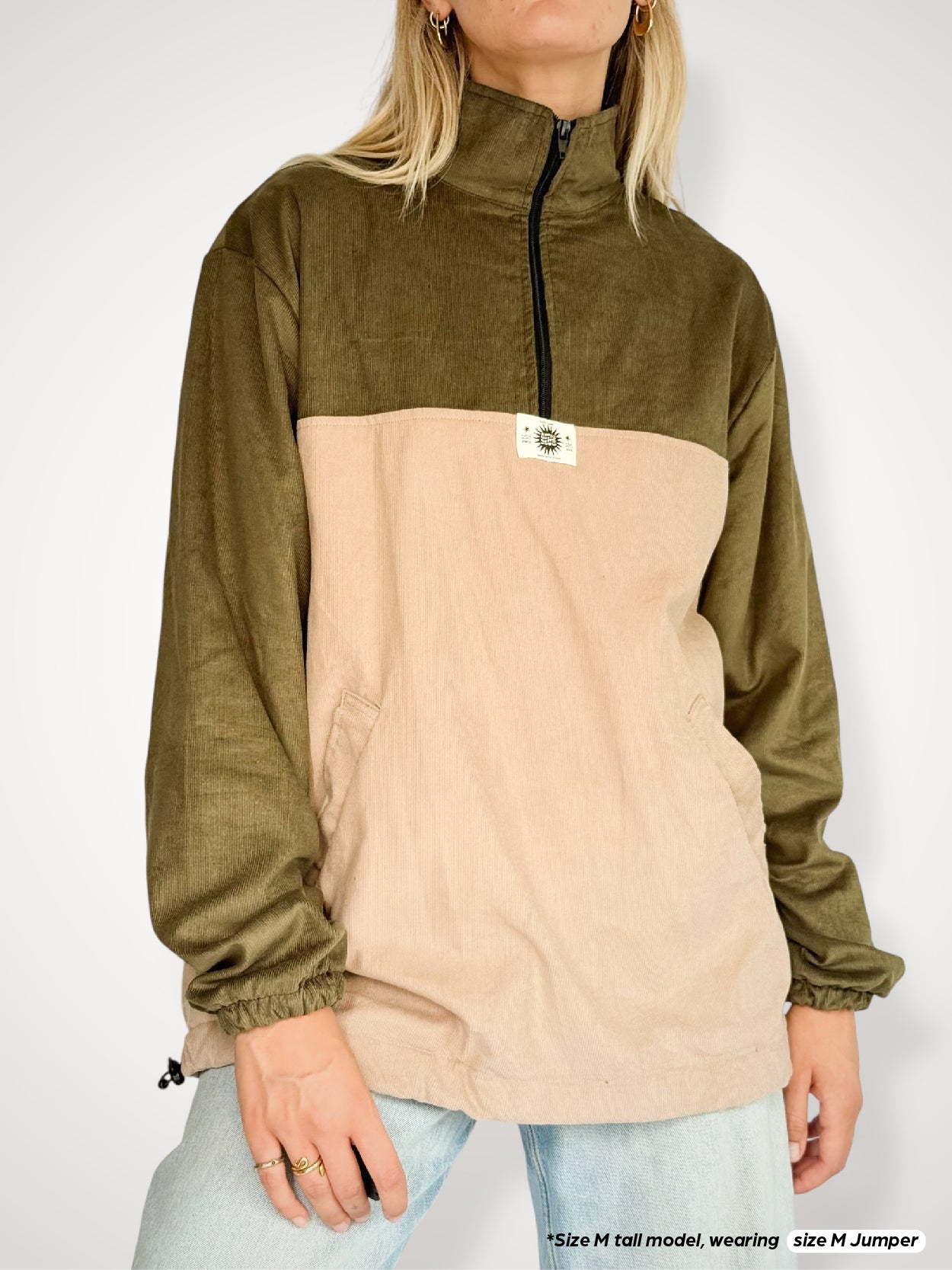 Dusk Corduroy Quarter-zip (Olive)