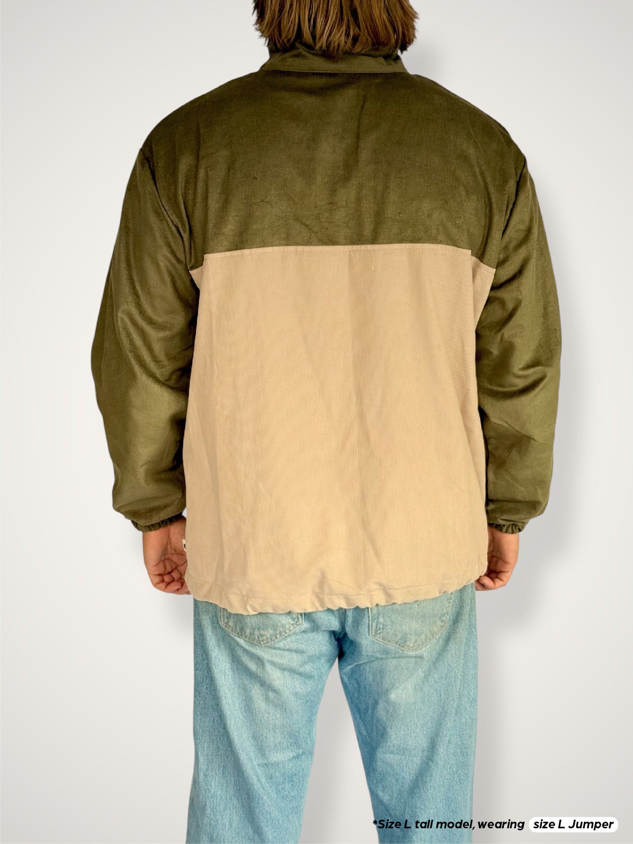 Dusk Corduroy Quarter-zip (Olive)