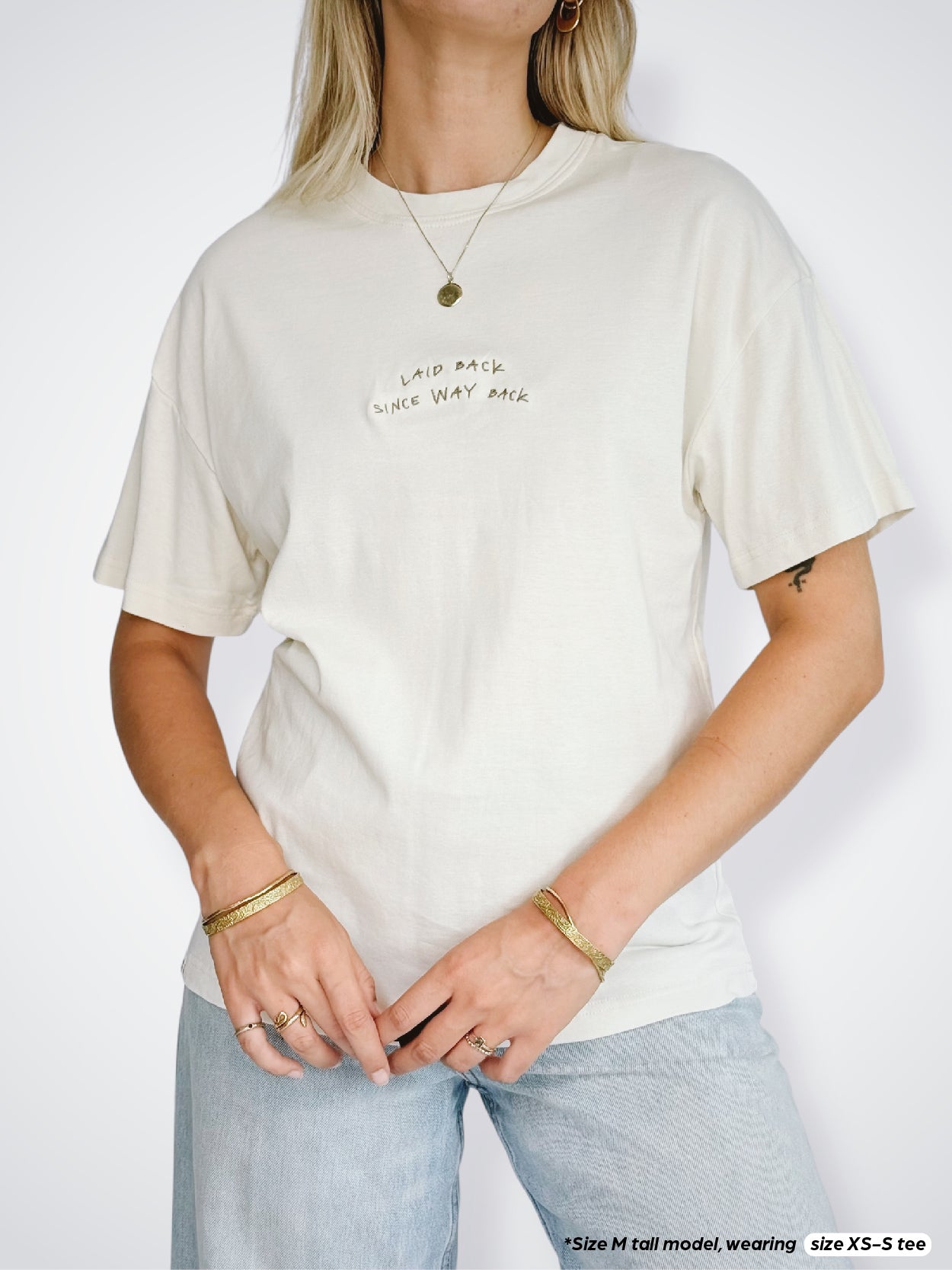 Unisex Laid Back Short Tee (Cream)