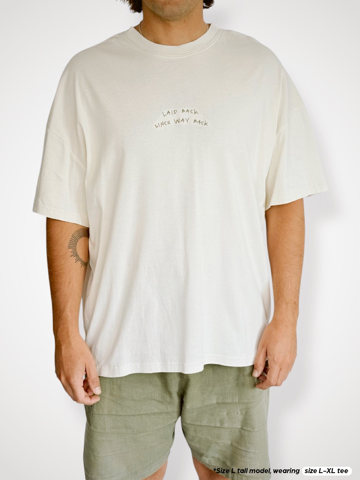 Unisex Laid Back Short Tee (Cream)