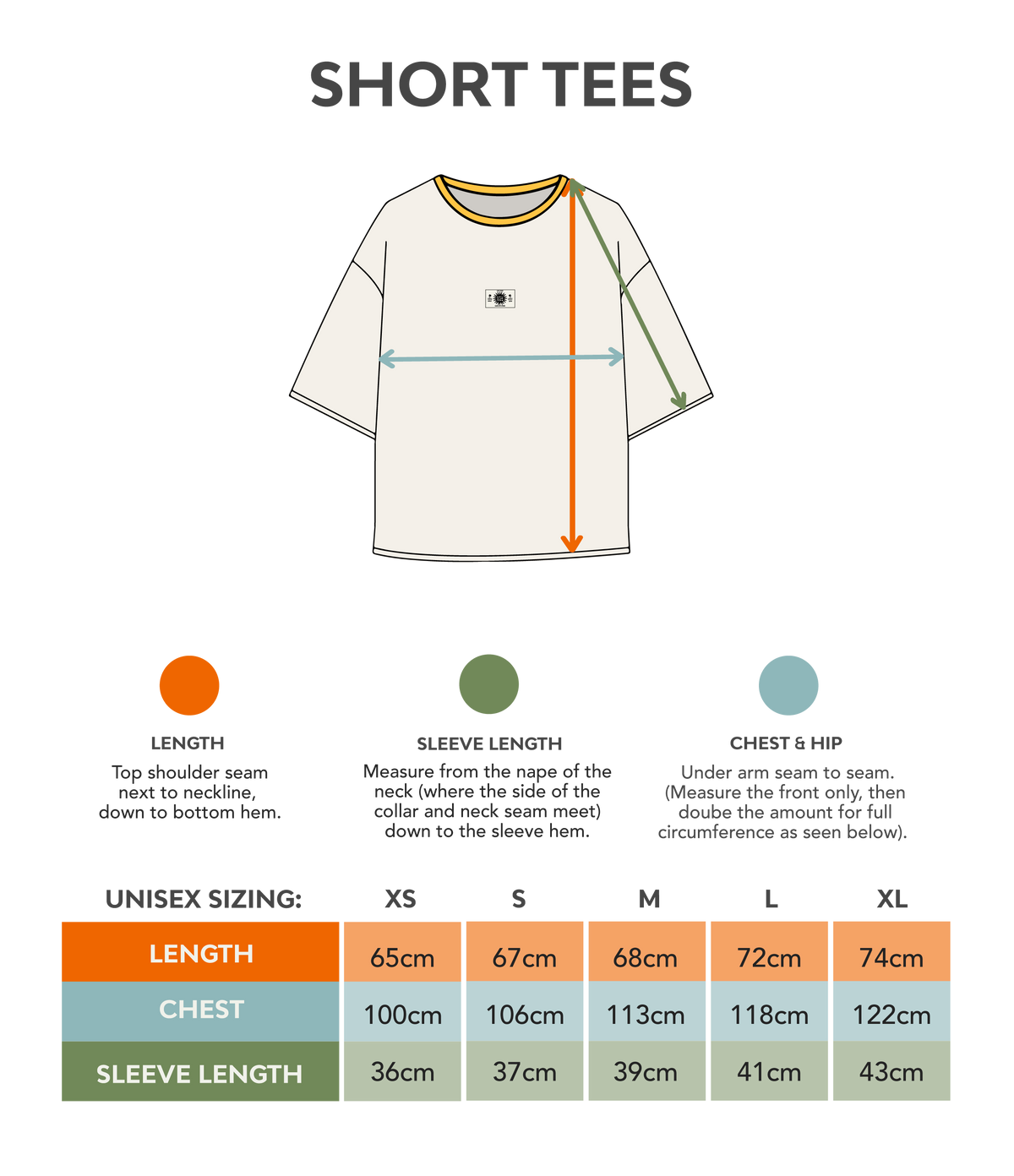 Unisex Sunburst Short Tee (Sage)
