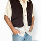 Dark Brown Corduroy Gilet Waistcoat