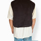 Dark Brown Corduroy Gilet Waistcoat