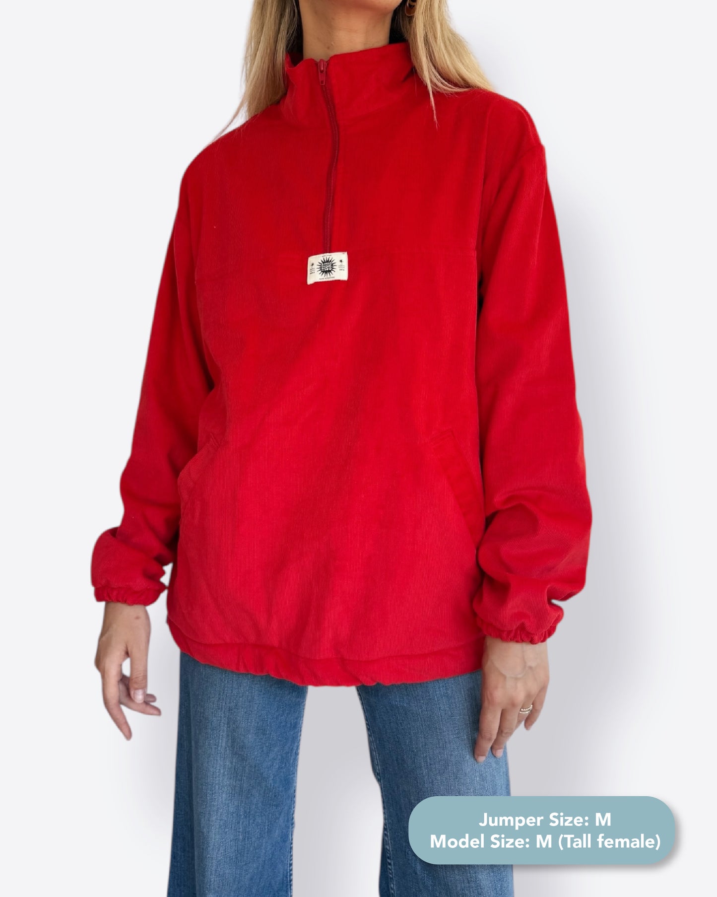 Dusk quarter zip - Retro Red