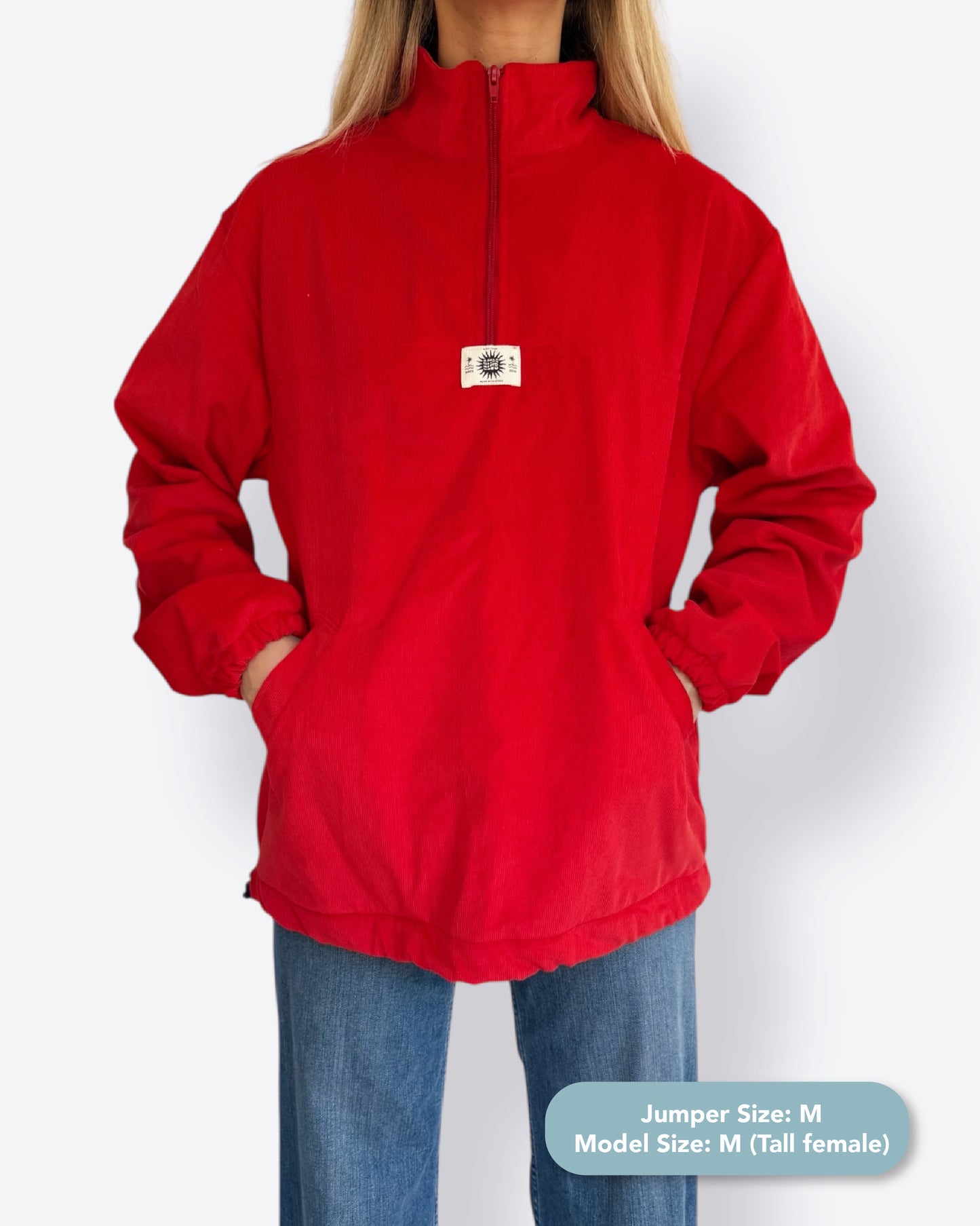 Dusk quarter zip - Retro Red