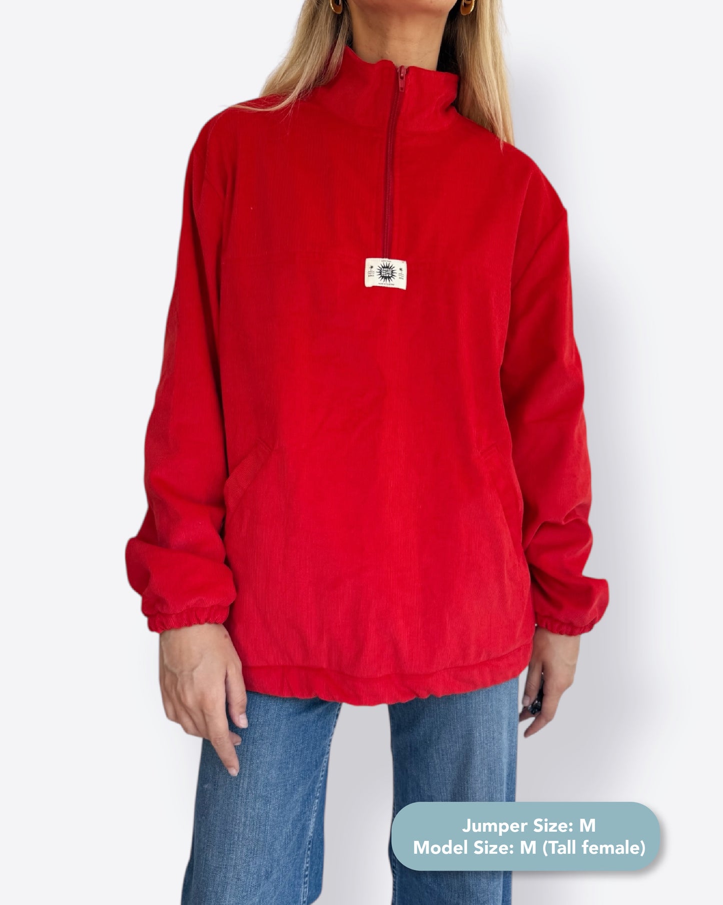 Dusk quarter zip - Retro Red