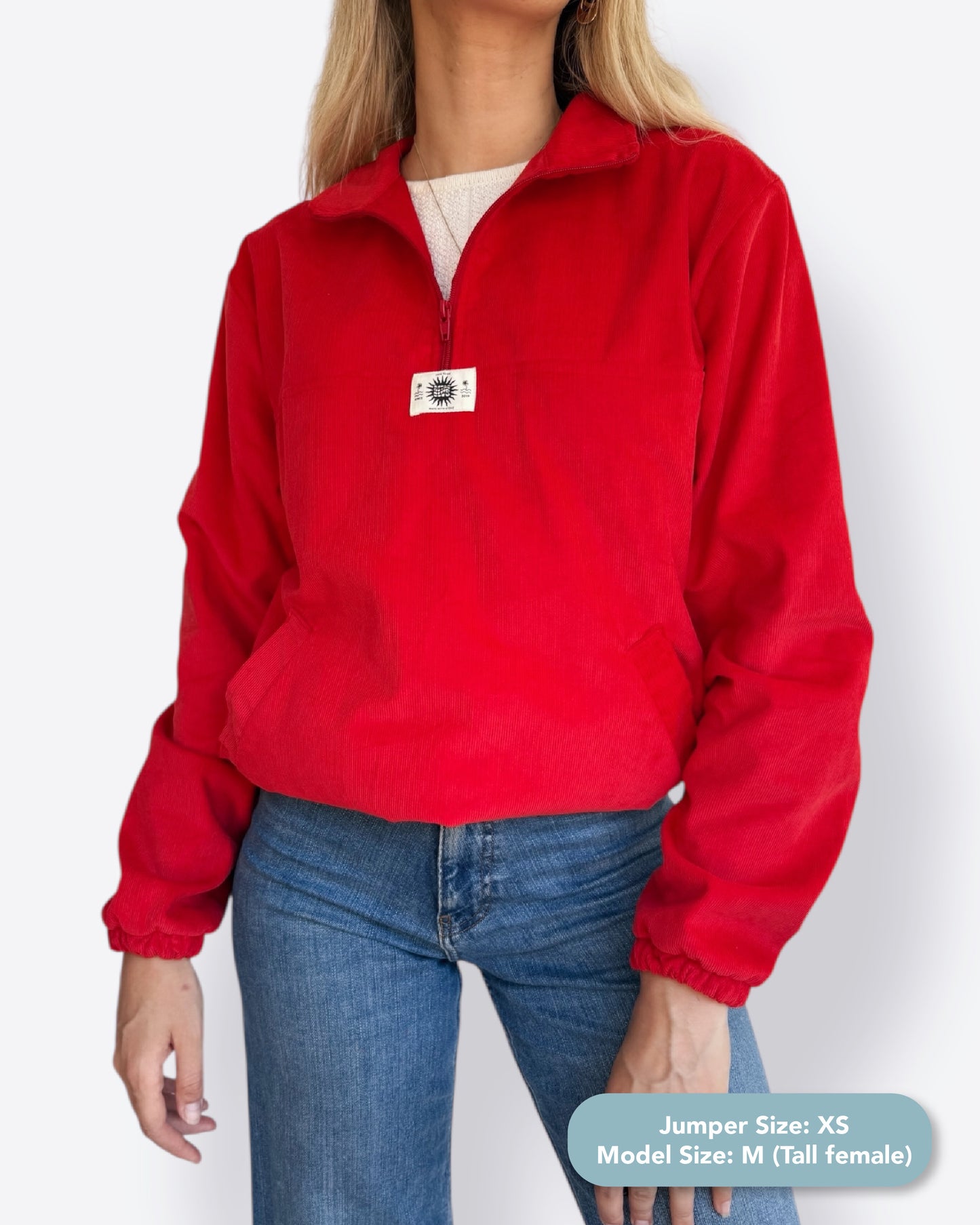Dusk quarter zip - Retro Red
