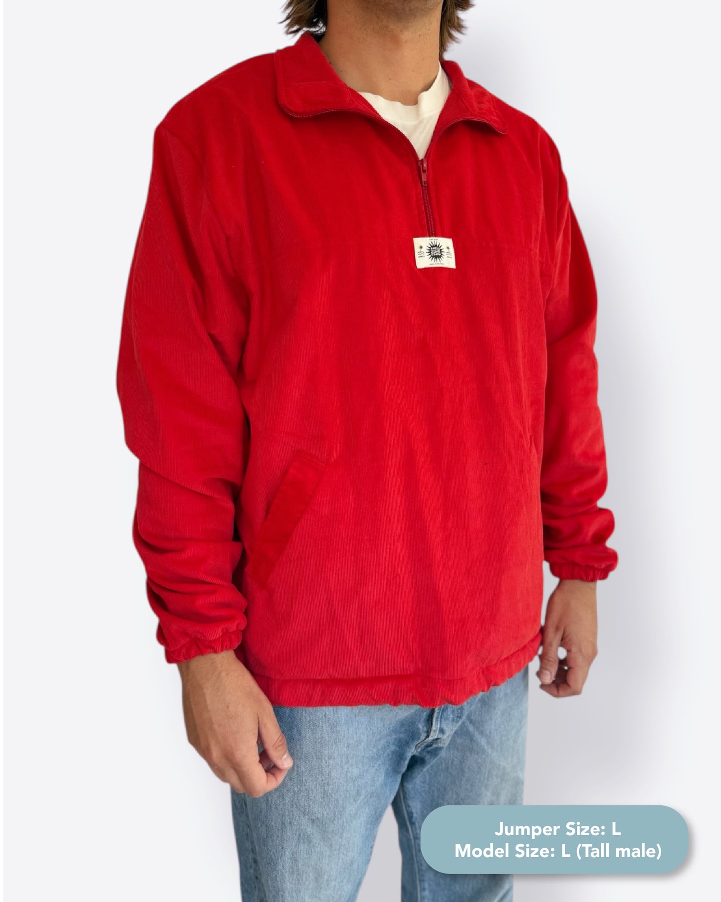 Dusk quarter zip - Retro Red