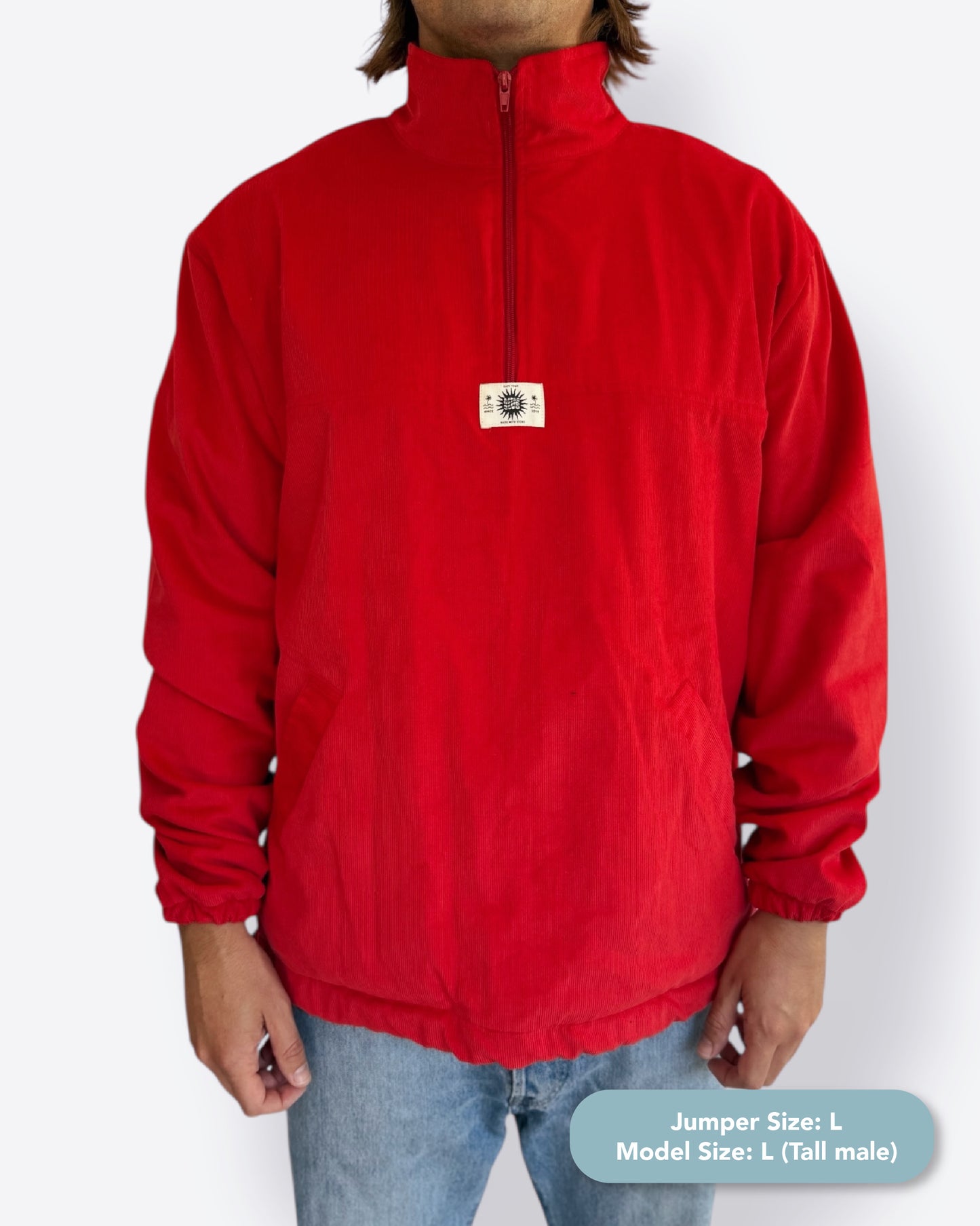Dusk quarter zip - Retro Red