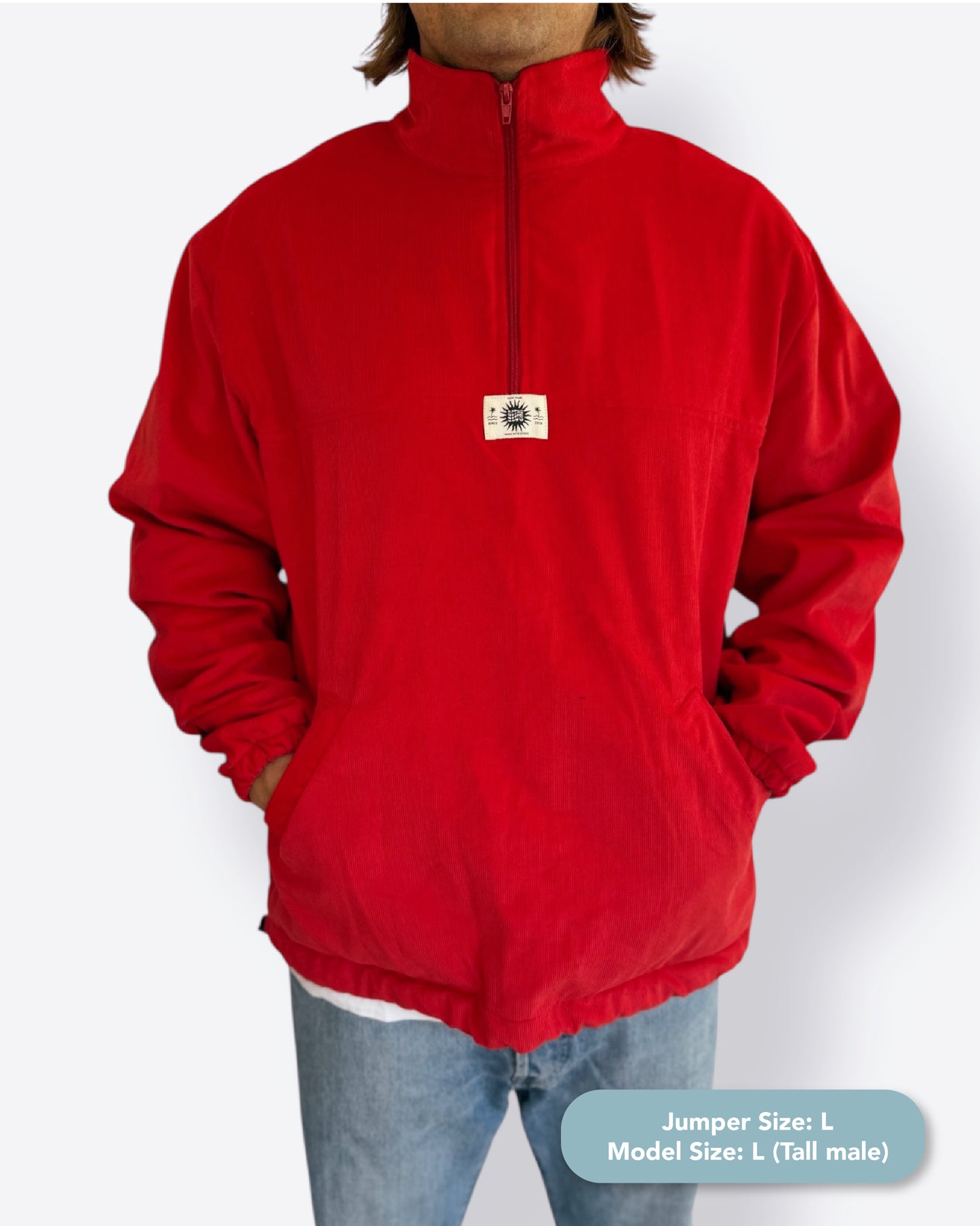 Dusk quarter zip - Retro Red