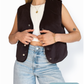 Dark Brown Corduroy Gilet Waistcoat